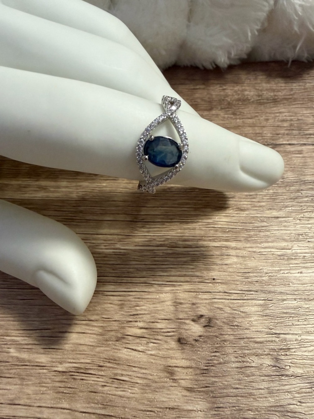 Sapphire Natural Mined Stone 925 Ring